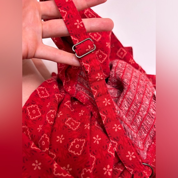 Xhilaration sundress long red XXL embroidered top bohemian tribal geometric maxi - Picture 9 of 16